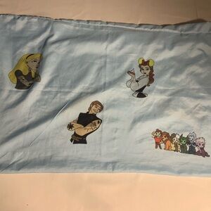 Disney Light Blue Cartoon Character Pillowcase